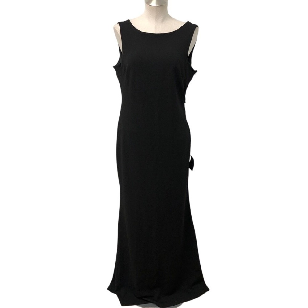 Lulus Love In Your Eyes Black Knotted Mermaid Maxi Dress Womens XL Party Formal